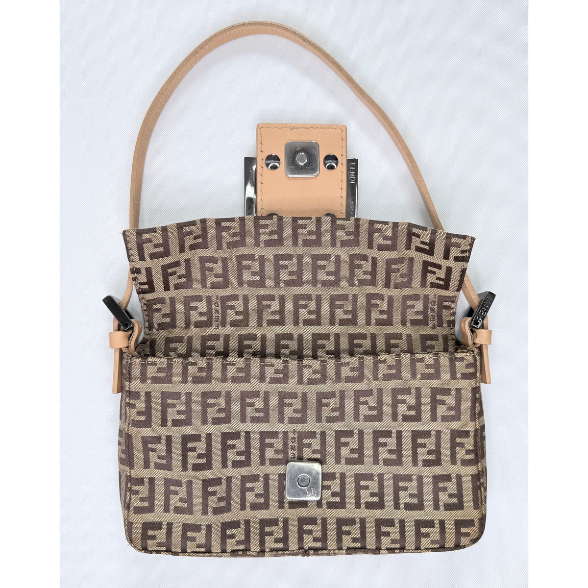 Fendi Zucchino Baguette Mini Bag