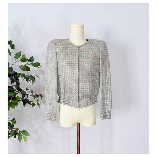 Dries Van Noten Metallic Woven Structured Jacket