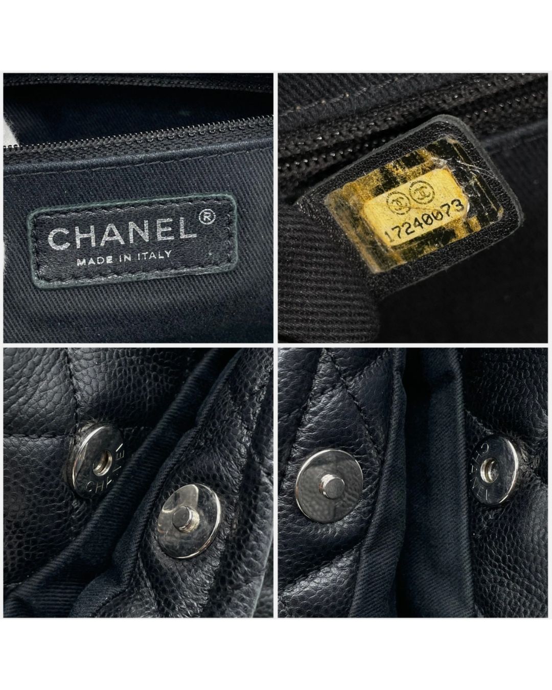 Chanel CC Caviar Quilted Black Shoulder Bag