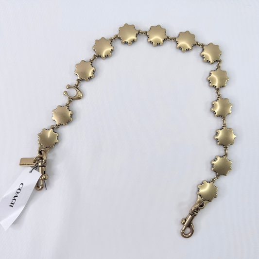 Coach Short Jewelry Chain Strap Brass/Blue Multi NWT