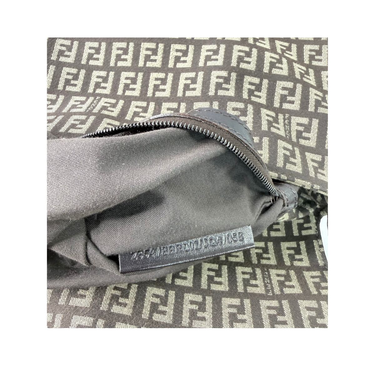 Fendi Zucca Baguette Shoulder Bag Brown FF Logo