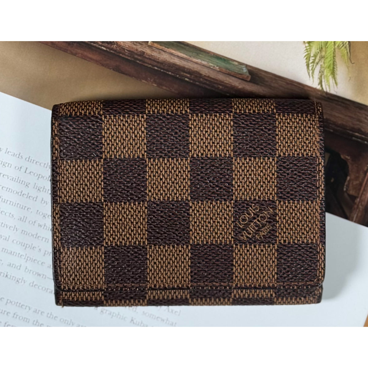 Louis Vuitton Damier Ebene Envelope Card Holder Card Case