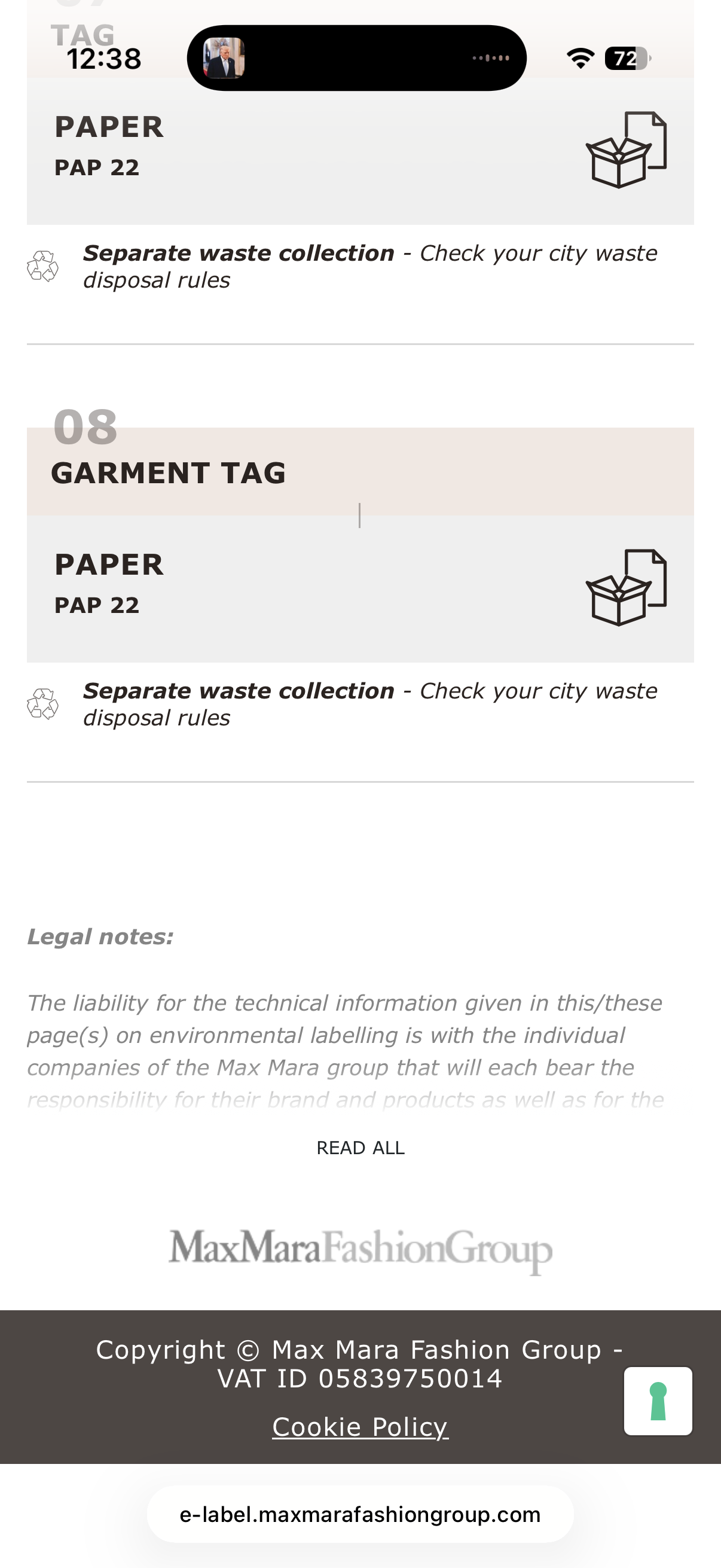 MaxMara Black & Cream Short Sleeve Knit Dress