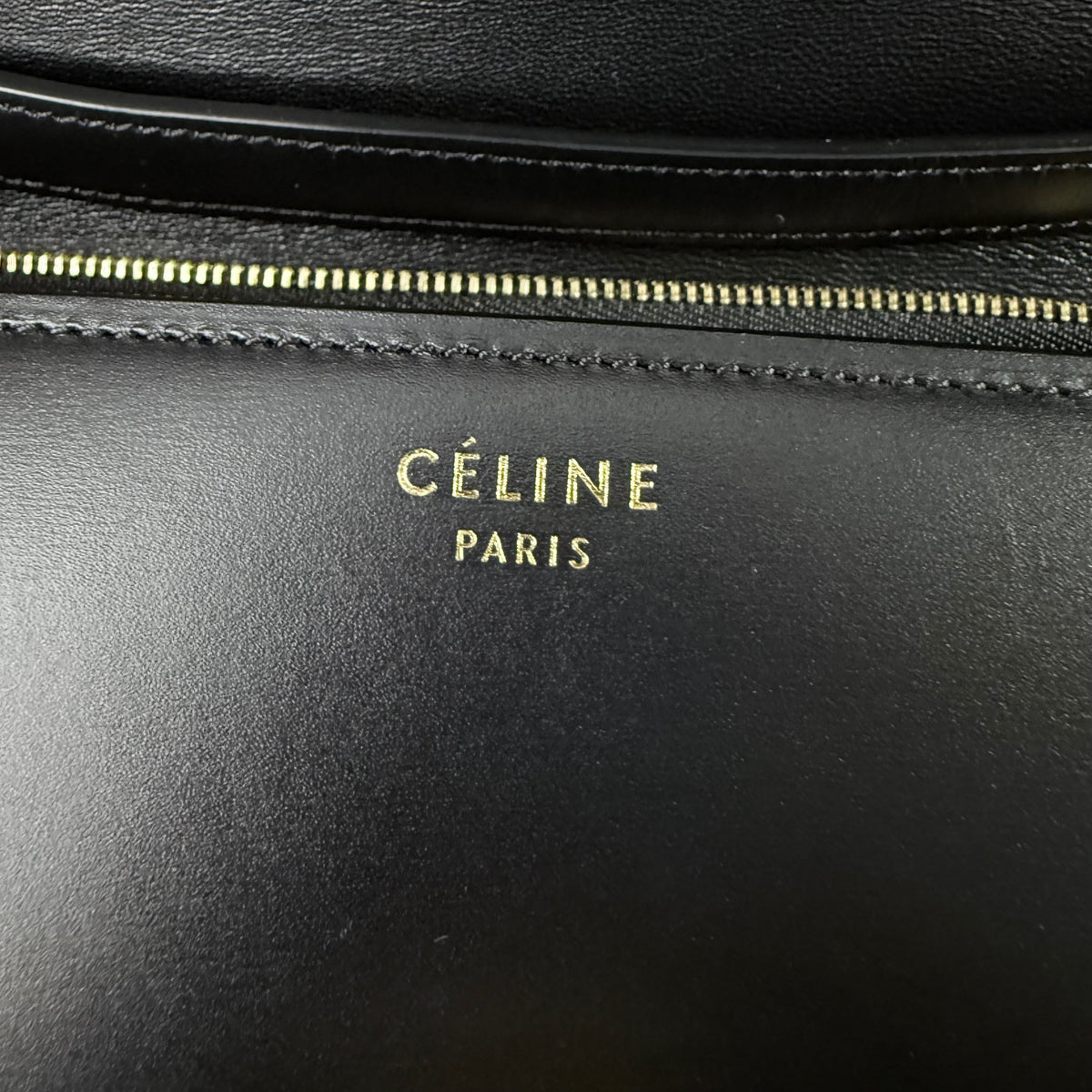 Celine Classic Smooth Calfskin Black Medium Box Bag