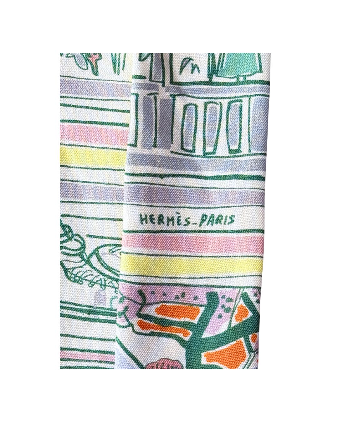 Hermès Rayures d'Été Multicolour Silk Twilly Scarf