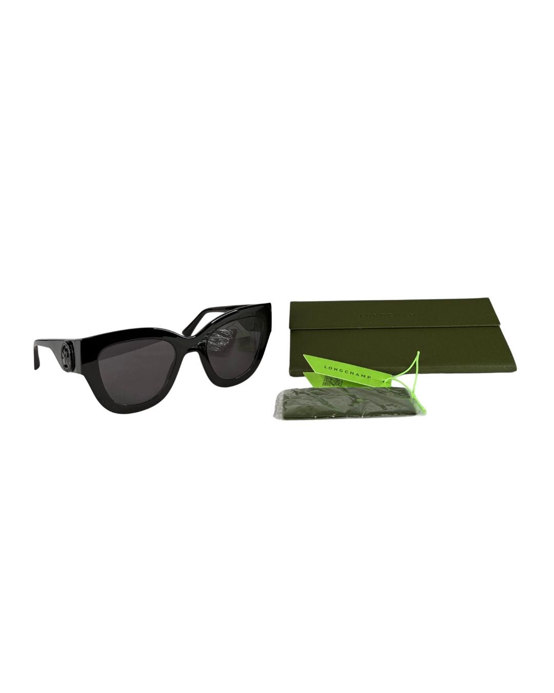 Longchamp LO744S Black Cat-Eye Sunglasses