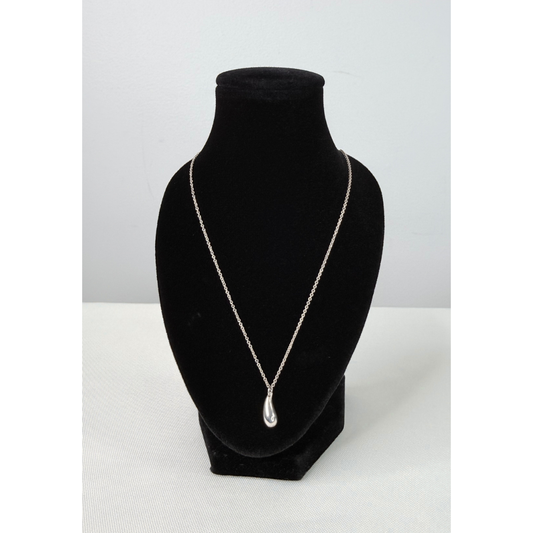 Tiffany & Co. Elsa Peretti Teardrop Sterling Silver Necklace