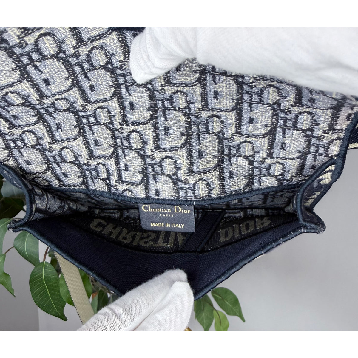Christian Dior Oblique Slim Saddle Belt Pouch w/ Dust Bag