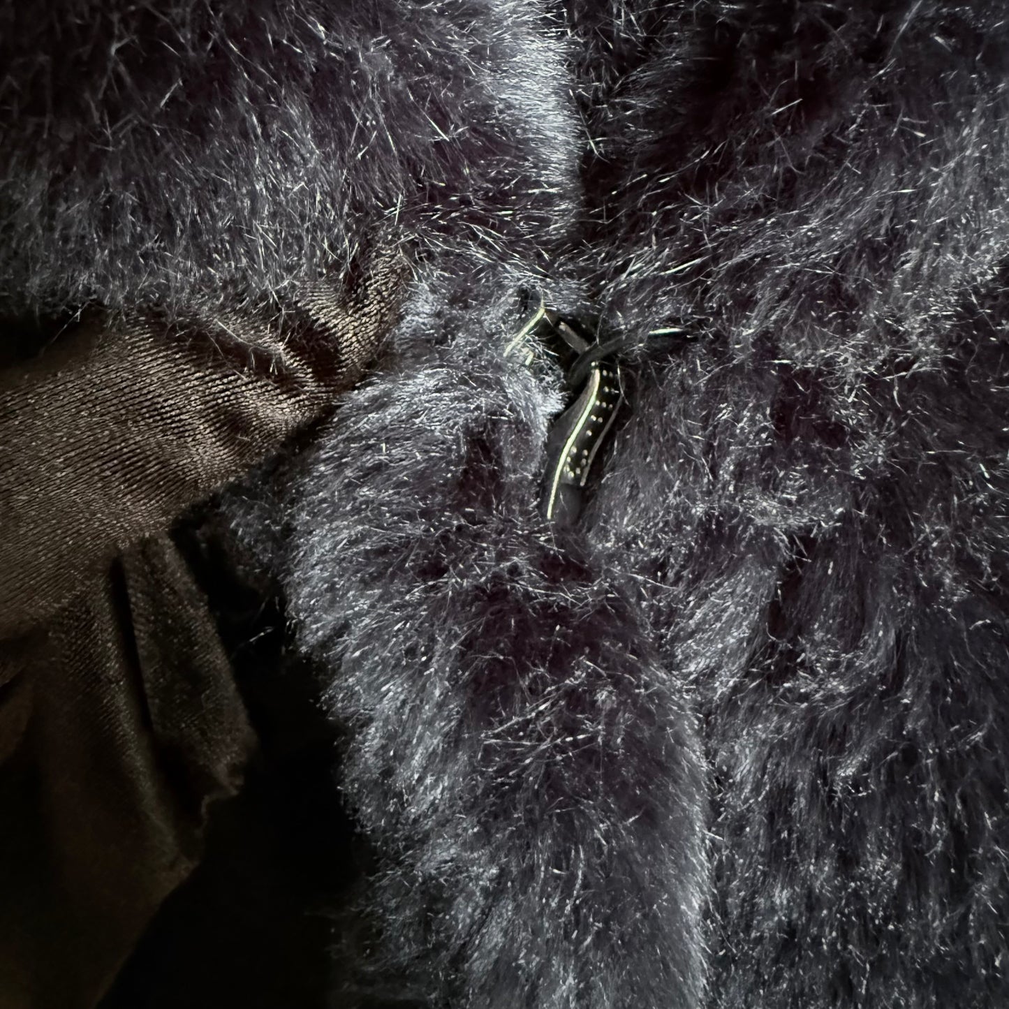 REISS Luxe Faux Fur Black Jacket