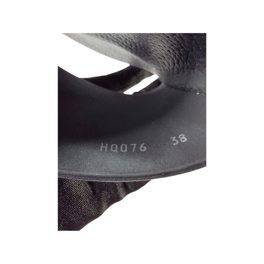 Valentino Garavani VLTN Logo Black Rubber Slide Sandals