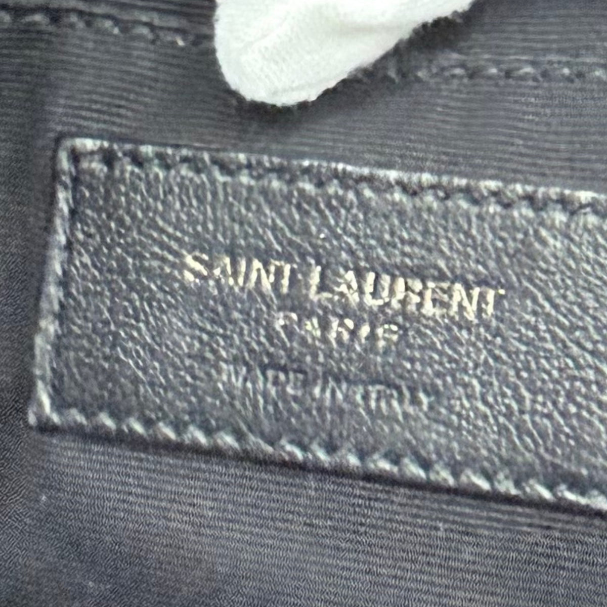 Yves Saint Laurent Black Chevron Quilted Leather Lou Camera Bag