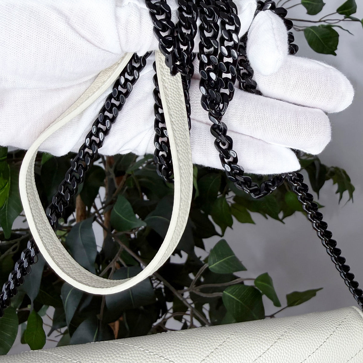 Saint Laurent Cassandre Envelope Chain Wallet