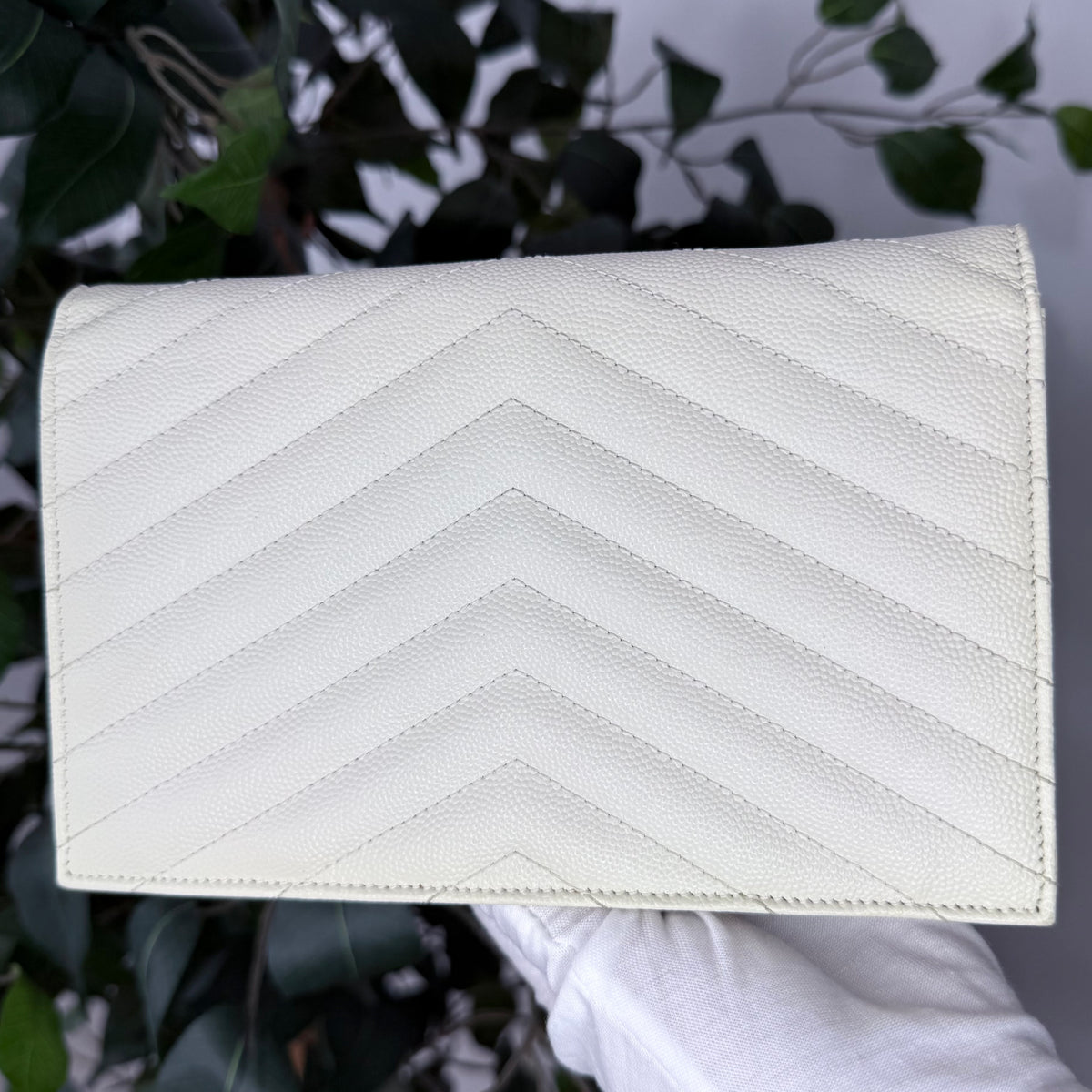 Saint Laurent Cassandre Envelope Chain Wallet