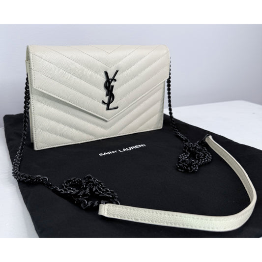 Saint Laurent Cassandre Envelope Chain Wallet