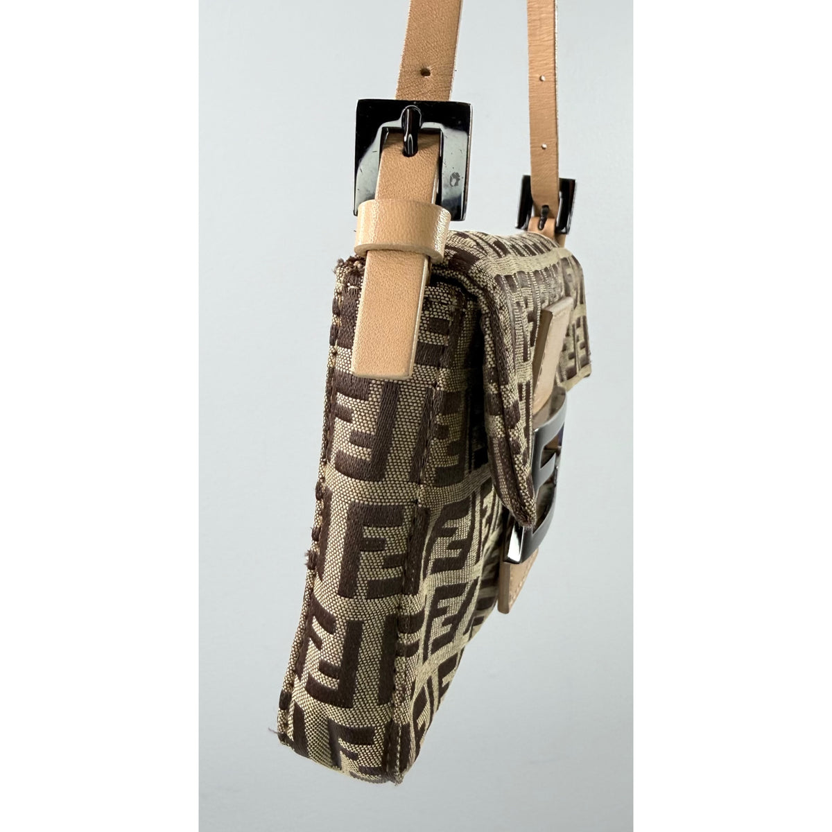 Fendi Zucchino Baguette Mini Bag