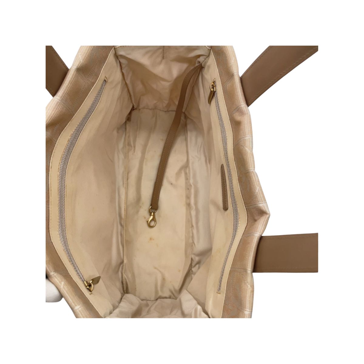Chanel New Travel Line PM Tote Nylon Leather Beige