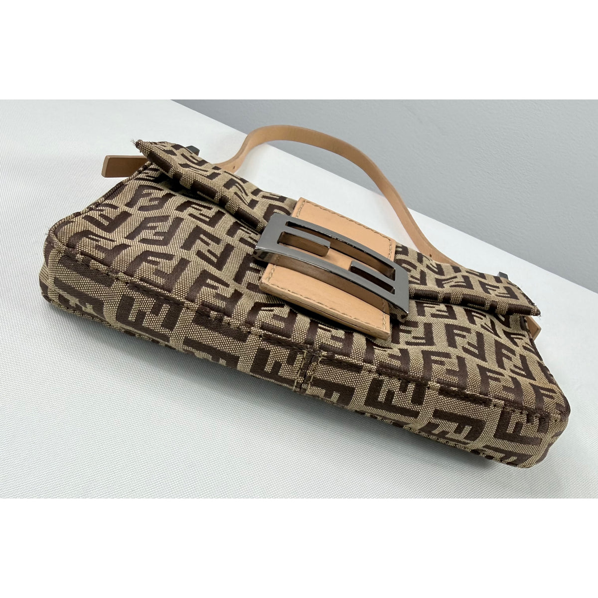 Fendi Zucchino Baguette Mini Bag