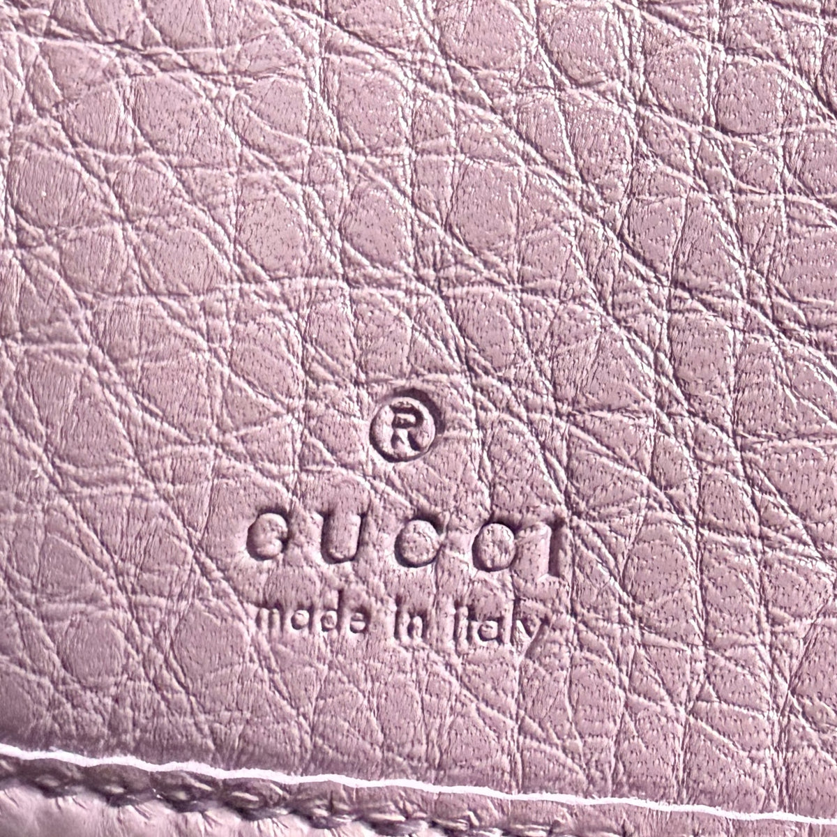 Gucci Purple Leather Bamboo Tassel Zip Around Wallet