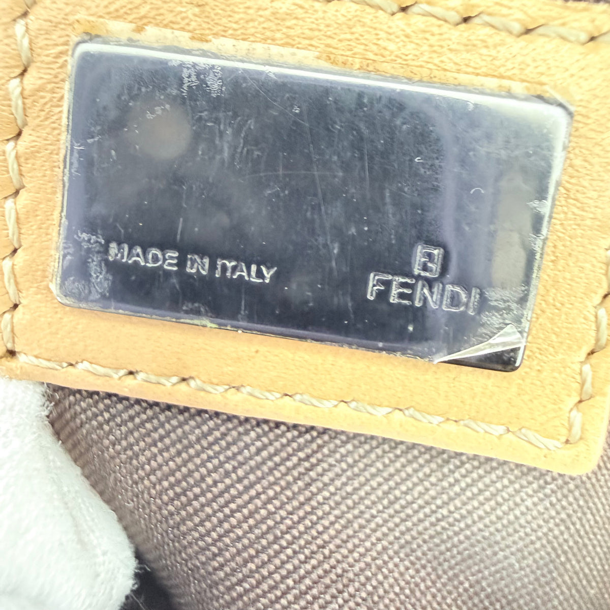 Fendi Zucchino Baguette Mini Bag