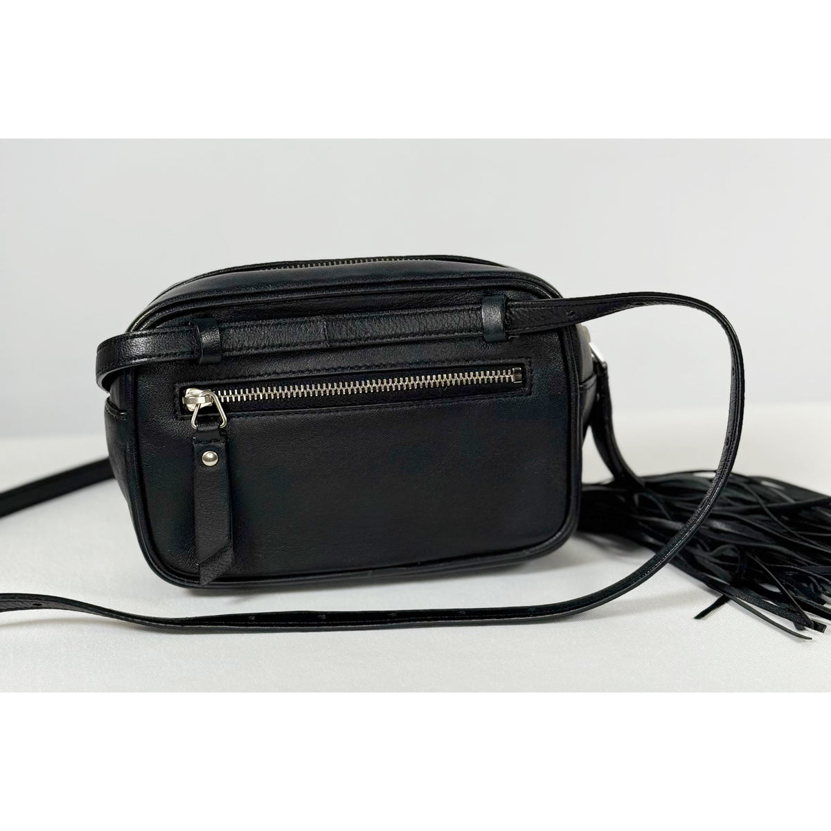 Yves Saint Laurent Black Leather Camera Bag