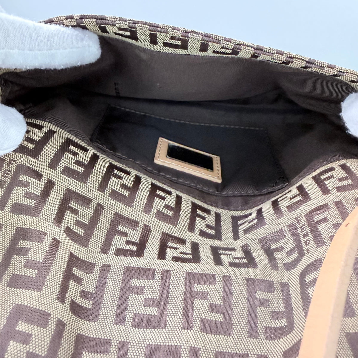 Fendi Zucchino Baguette Mini Bag