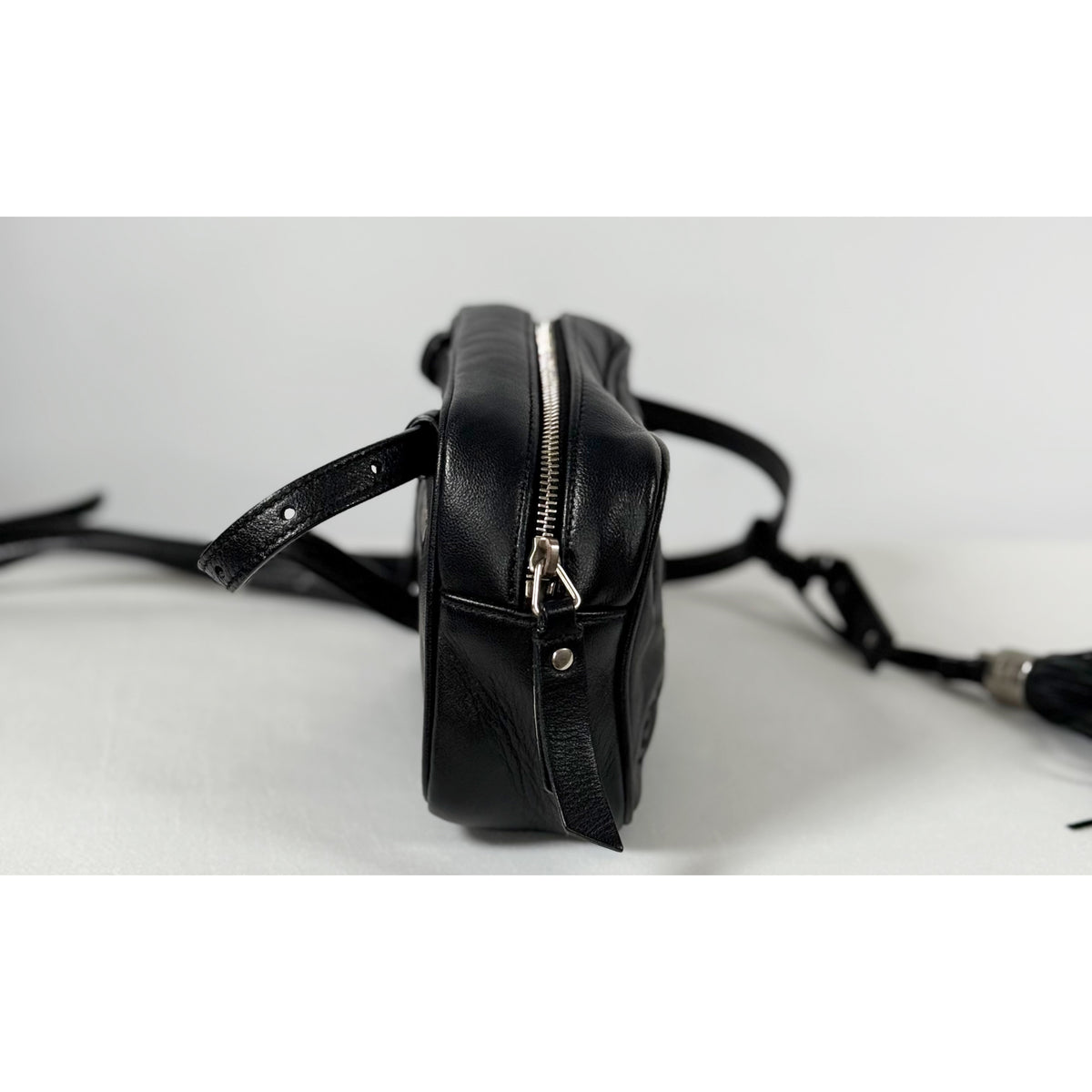 Yves Saint Laurent Black Leather Camera Bag