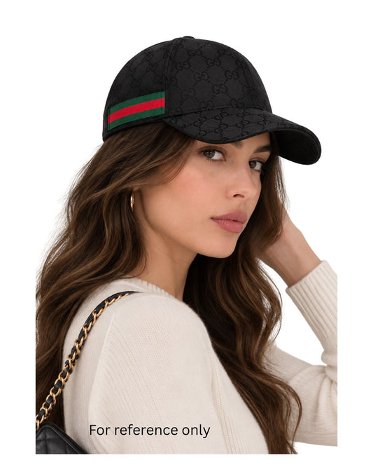 Gucci Sherry Line GG Canvas Size 59 Black Baseball Cap
