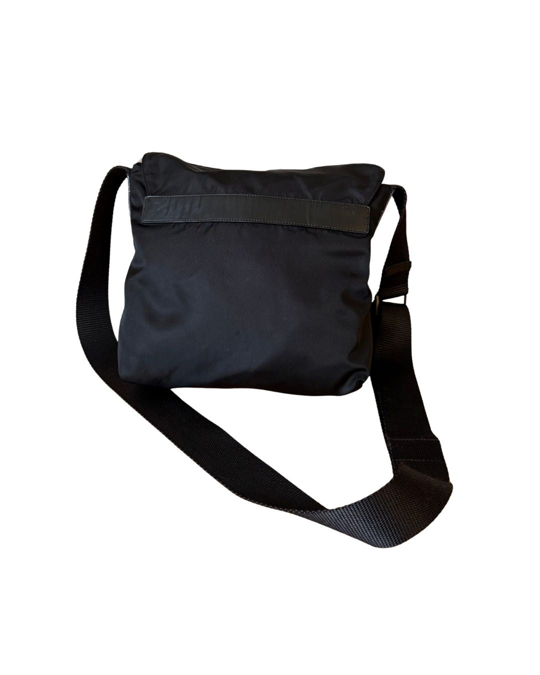 Prada Vintage Tessuto Nylon Black Crossbody Messenger Bag