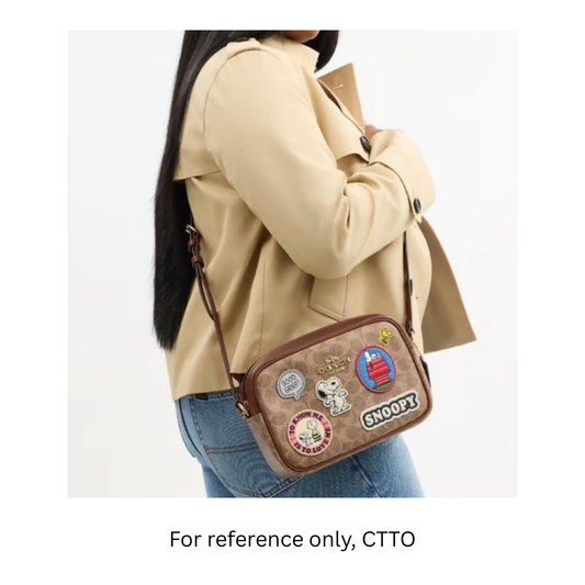 Coach X Peanuts Jamie Camera Bag In Signature Canvas With Patches CBM28 NWT