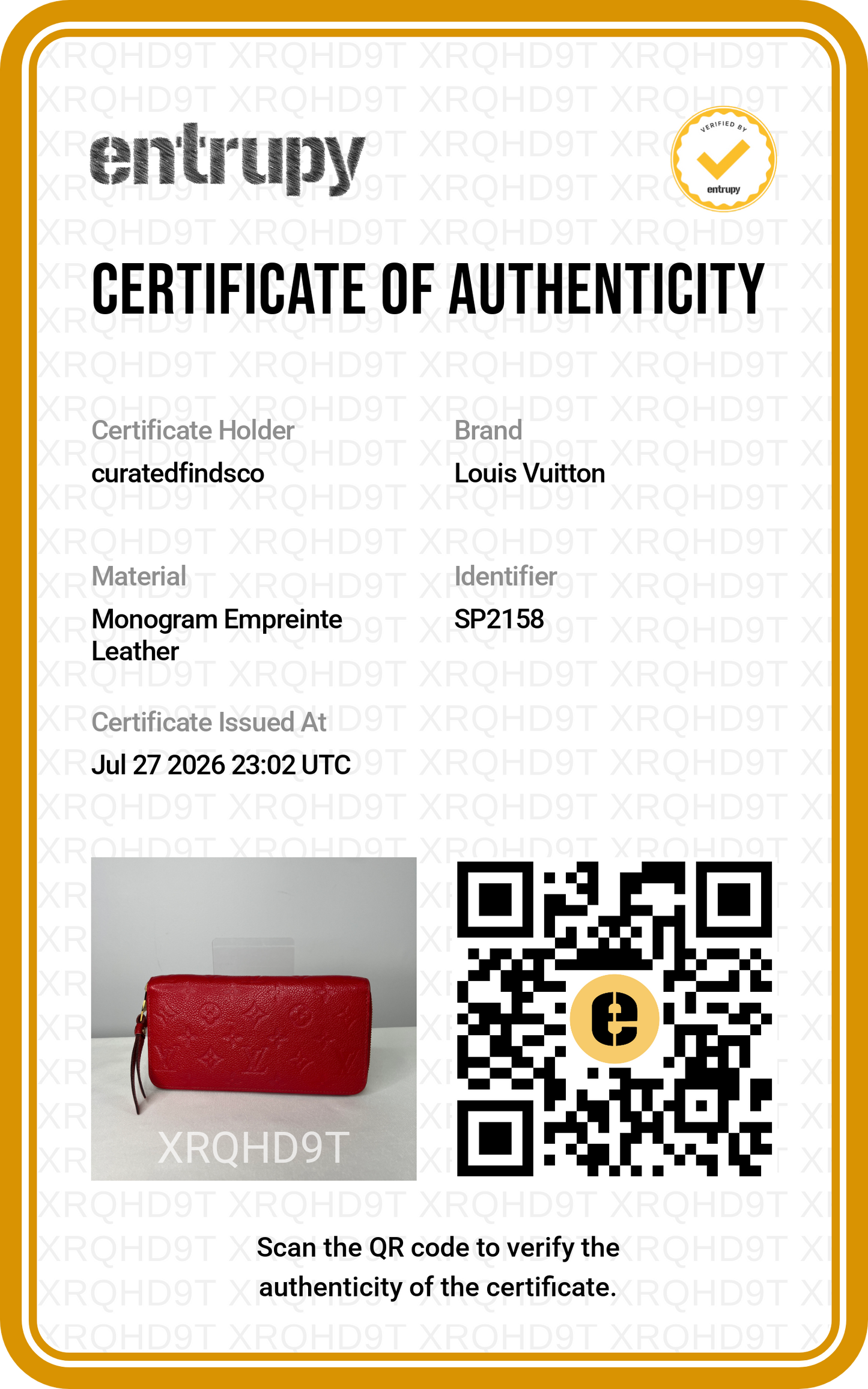 Louis Vuitton Zippy Wallet Monogram Empreinte Red Leather