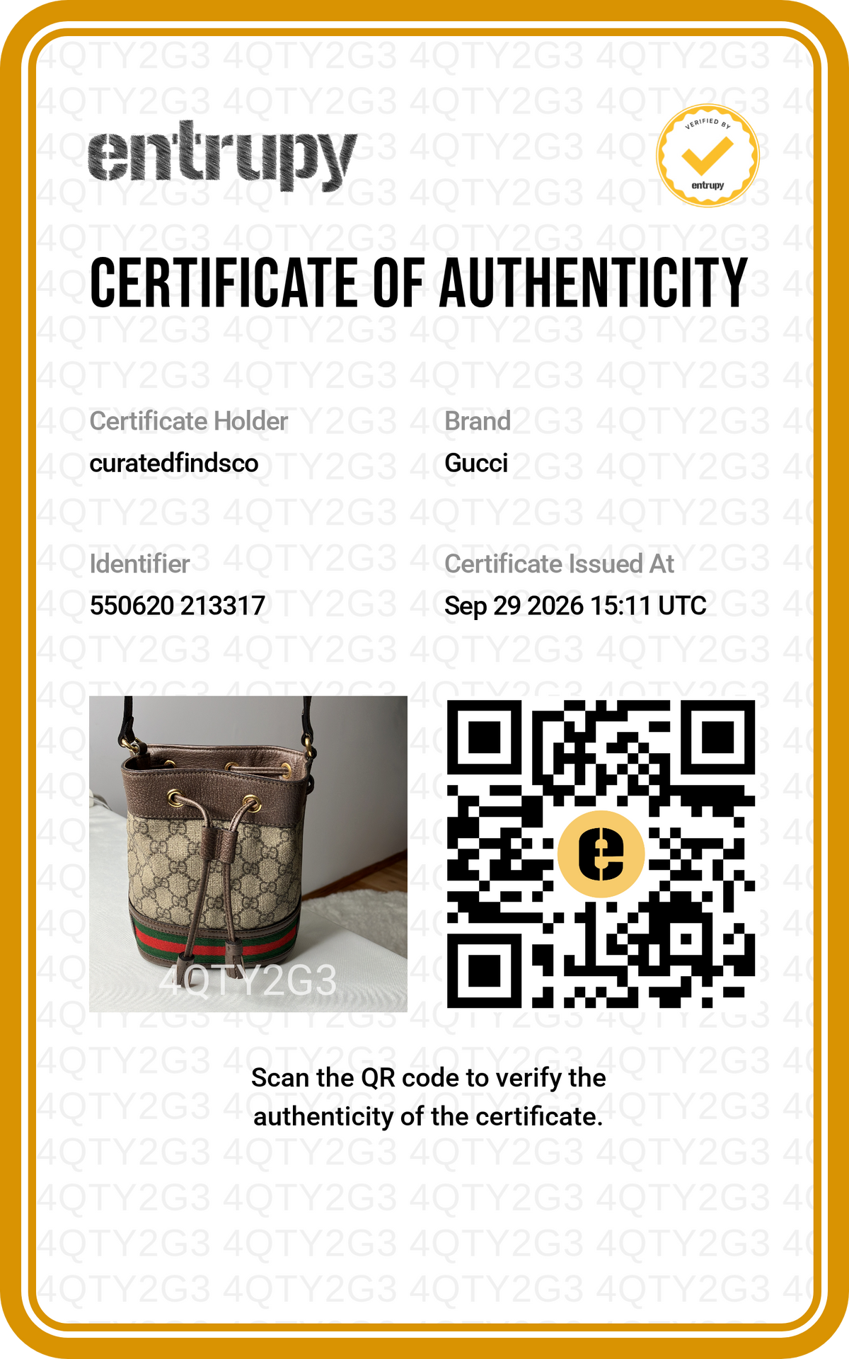 Gucci Ophidia GG Supreme Web Small Bucket Crossbody Bag
