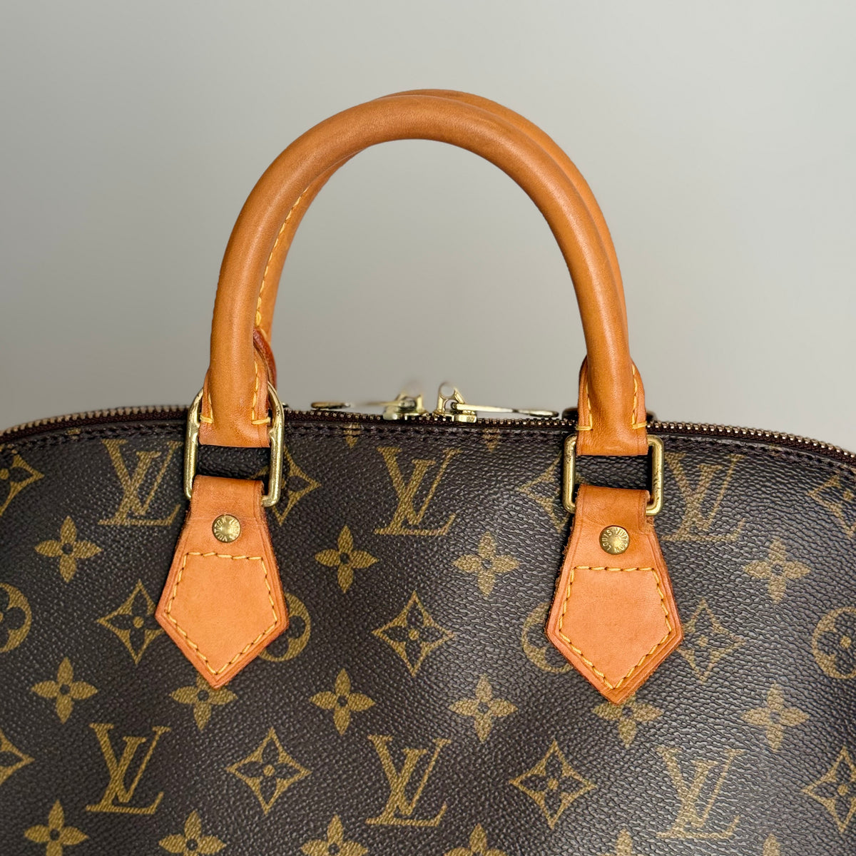 Louis Vuitton Alma PM Monogram Canvas Leather Handbag