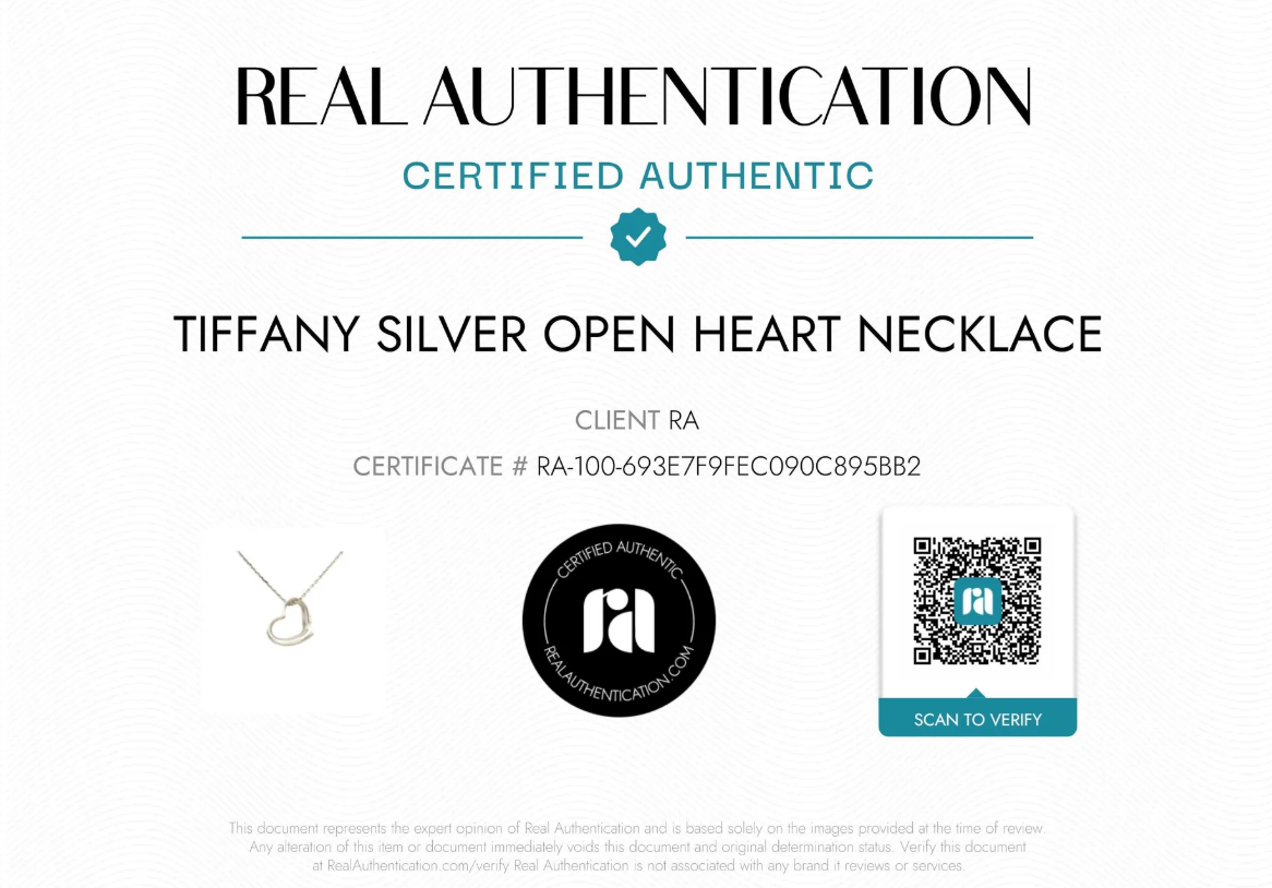 Tiffany & Co. Elsa Peretti Open Heart Sterling Silver Necklace