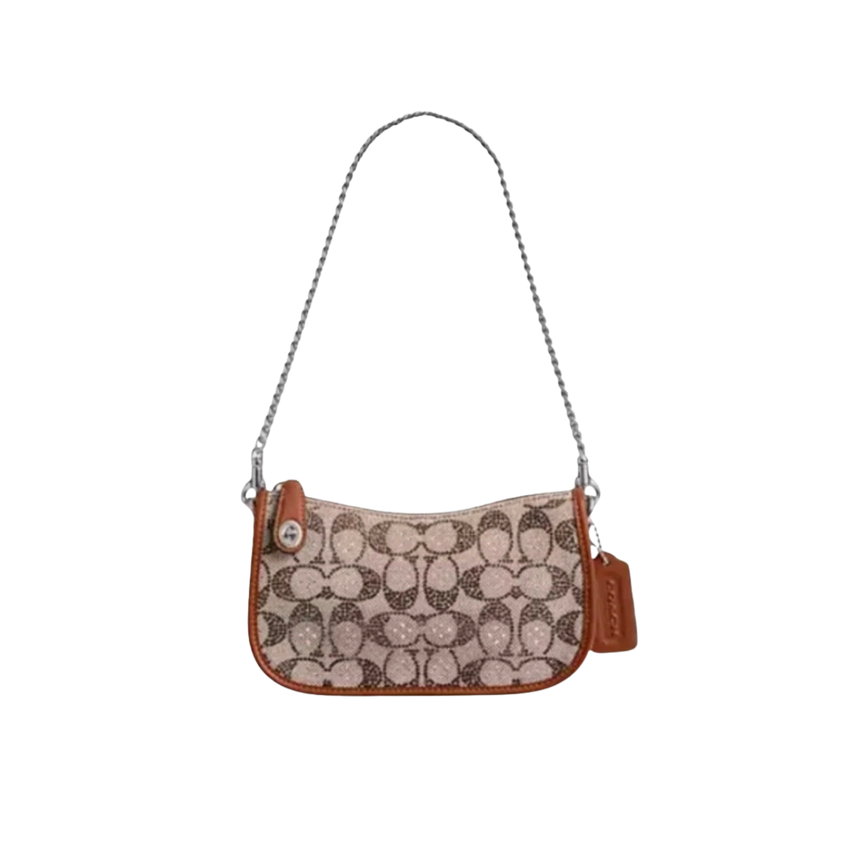 Coach Swinger 20 Crystal Bag In Burnished Amber Signature Jacquard CW568 NWT