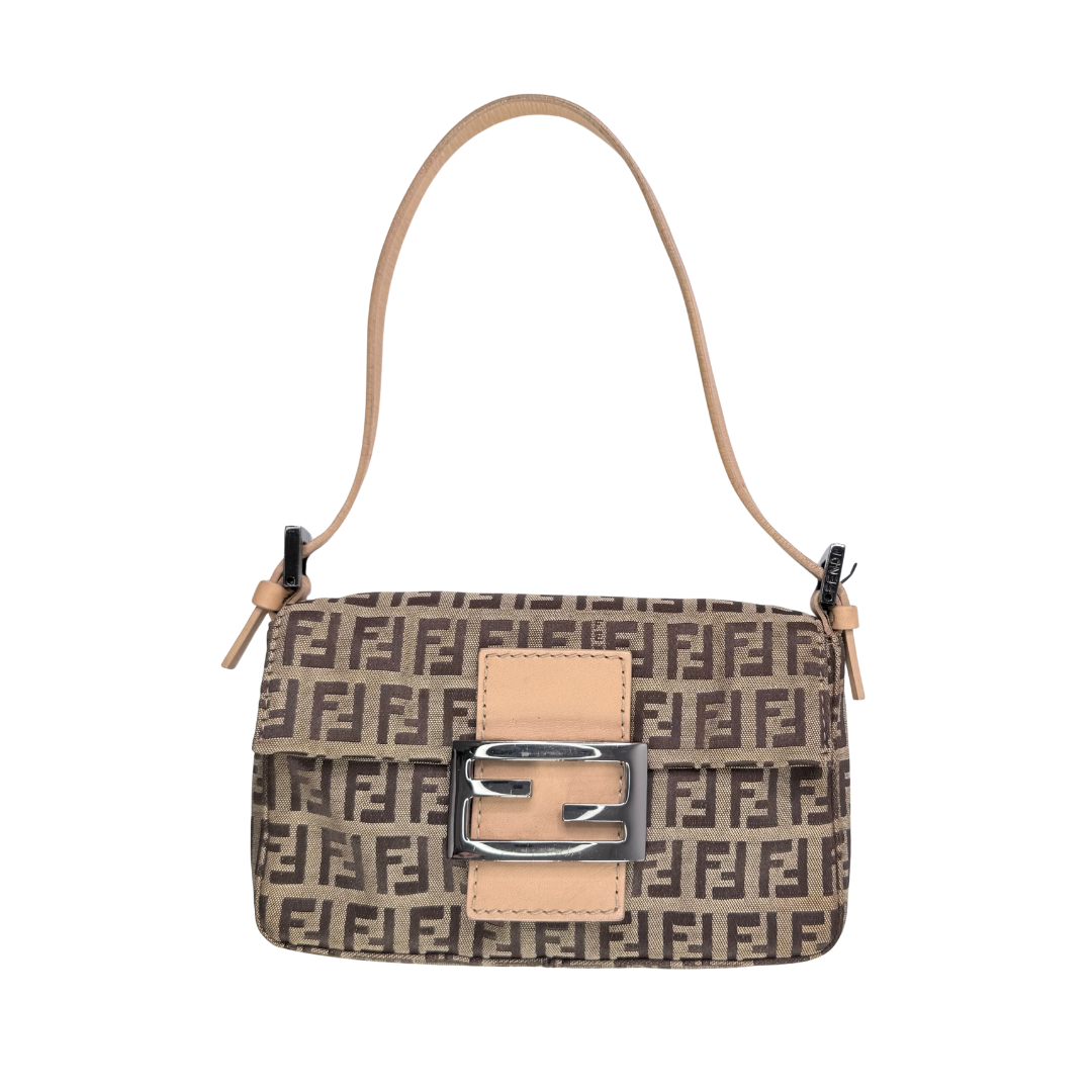 Fendi Zucchino Baguette Mini Bag