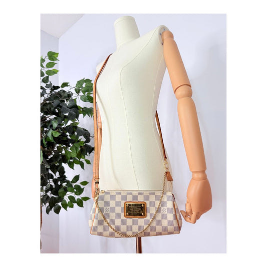 Louis Vuitton Damier Azur Eva Shoulder Bag with Strap