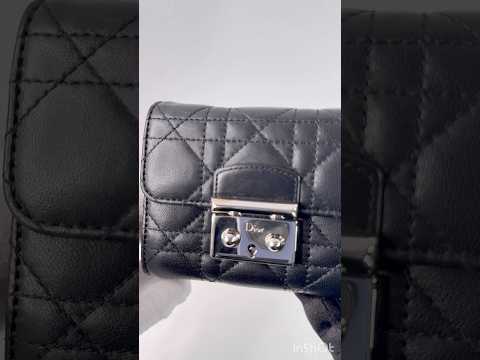 Christian Dior Cannage Lambskin Black Wallet
