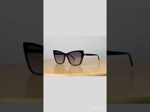 Longchamp LO669S Black Cat-Eye Sunglasses