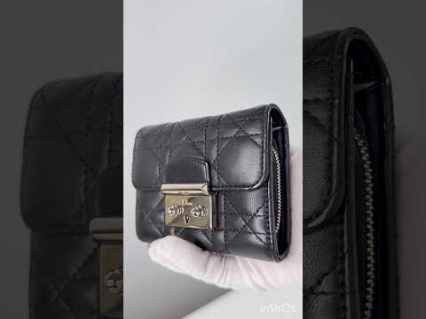 Christian Dior Cannage Lambskin Black Wallet