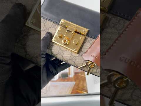 Gucci Padlock GG Supreme Canvas Leather Shoulder Bag