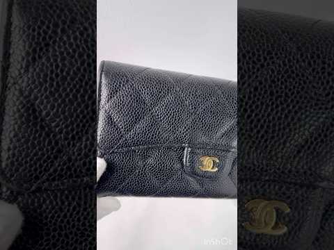 Chanel Black Caviar Classic Long Flap Wallet