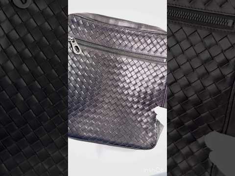 Bottega Veneta Intrecciato Dark Brown Leather Crossbody Messenger Bag