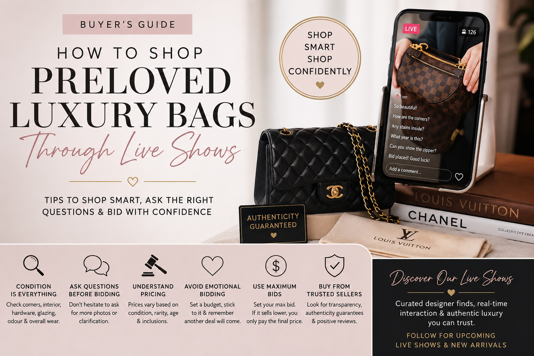 How to Shop Authentic Preloved Luxury Bags Through Live Shows | Curated Finds Co.