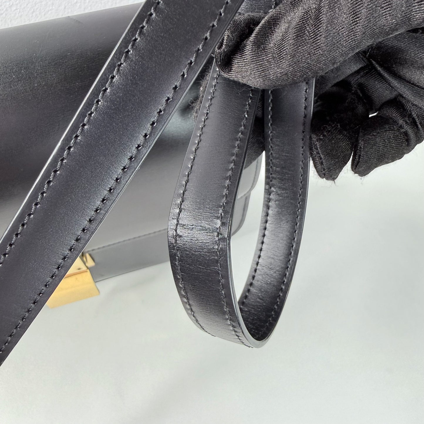 Celine Classic Smooth Calfskin Black Medium Box Bag