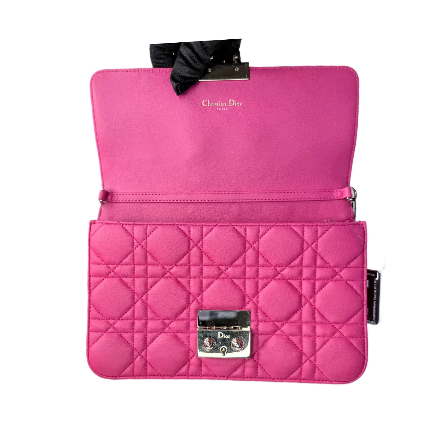 Christian Dior Miss Dior Cannage Pink Lambskin Wallet on Chain