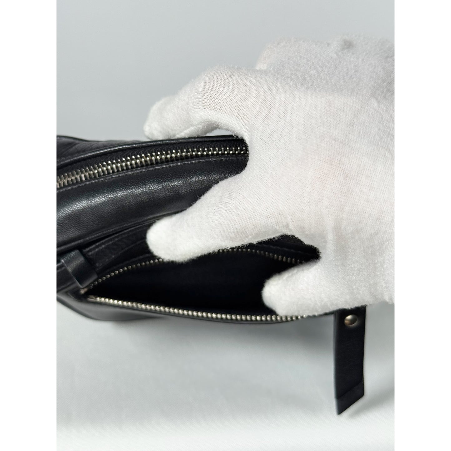 Yves Saint Laurent Black Leather Belt Bag Crossbody Bag, Rare and Hard to Find