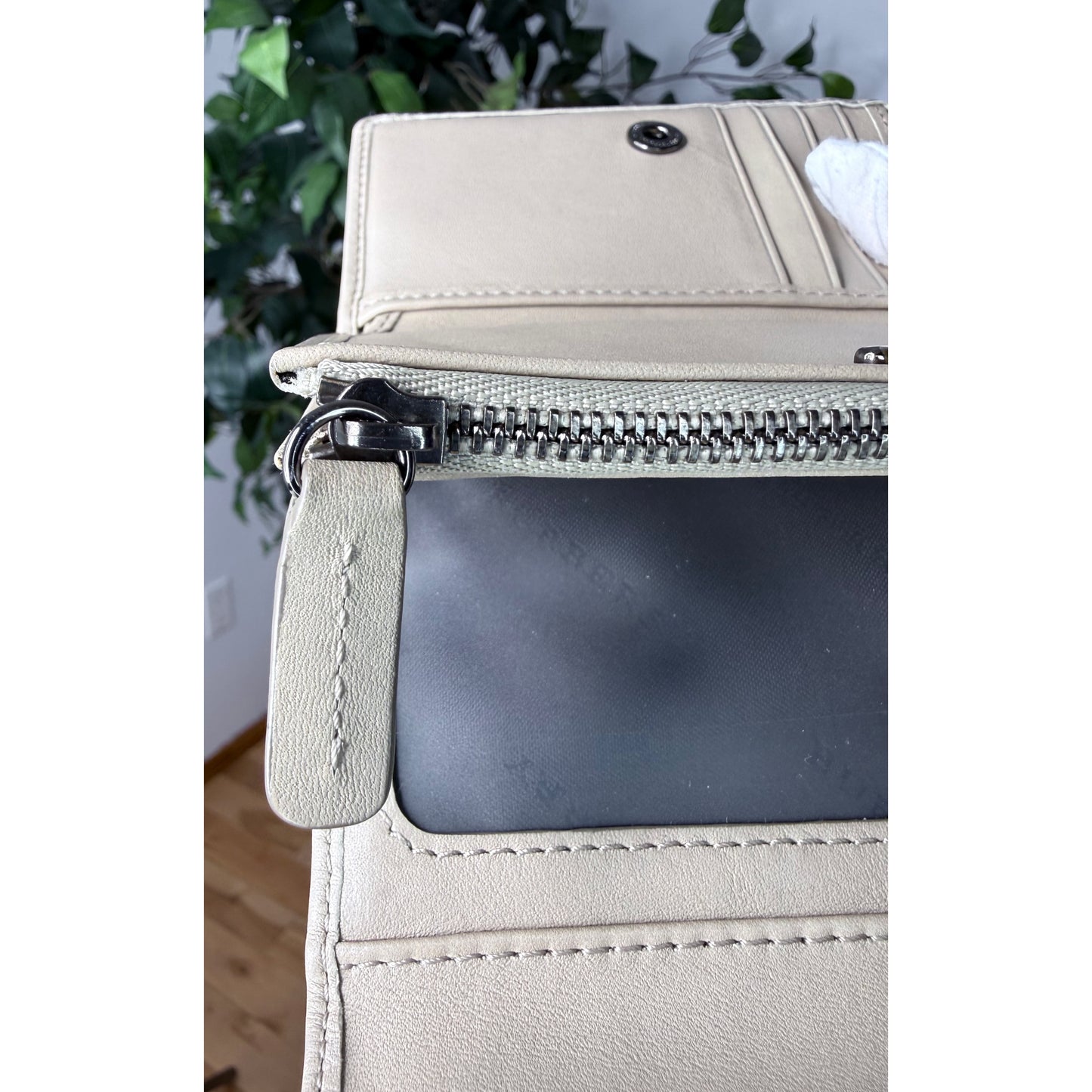 Burberry Smoke House Check Canvas Compact Wallet