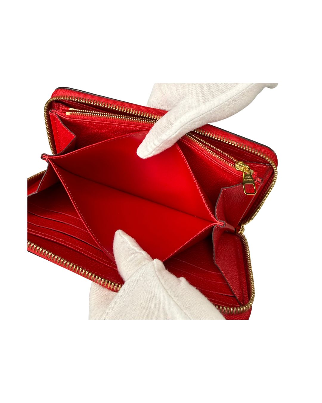 Louis Vuitton Zippy Wallet Monogram Empreinte Red Leather