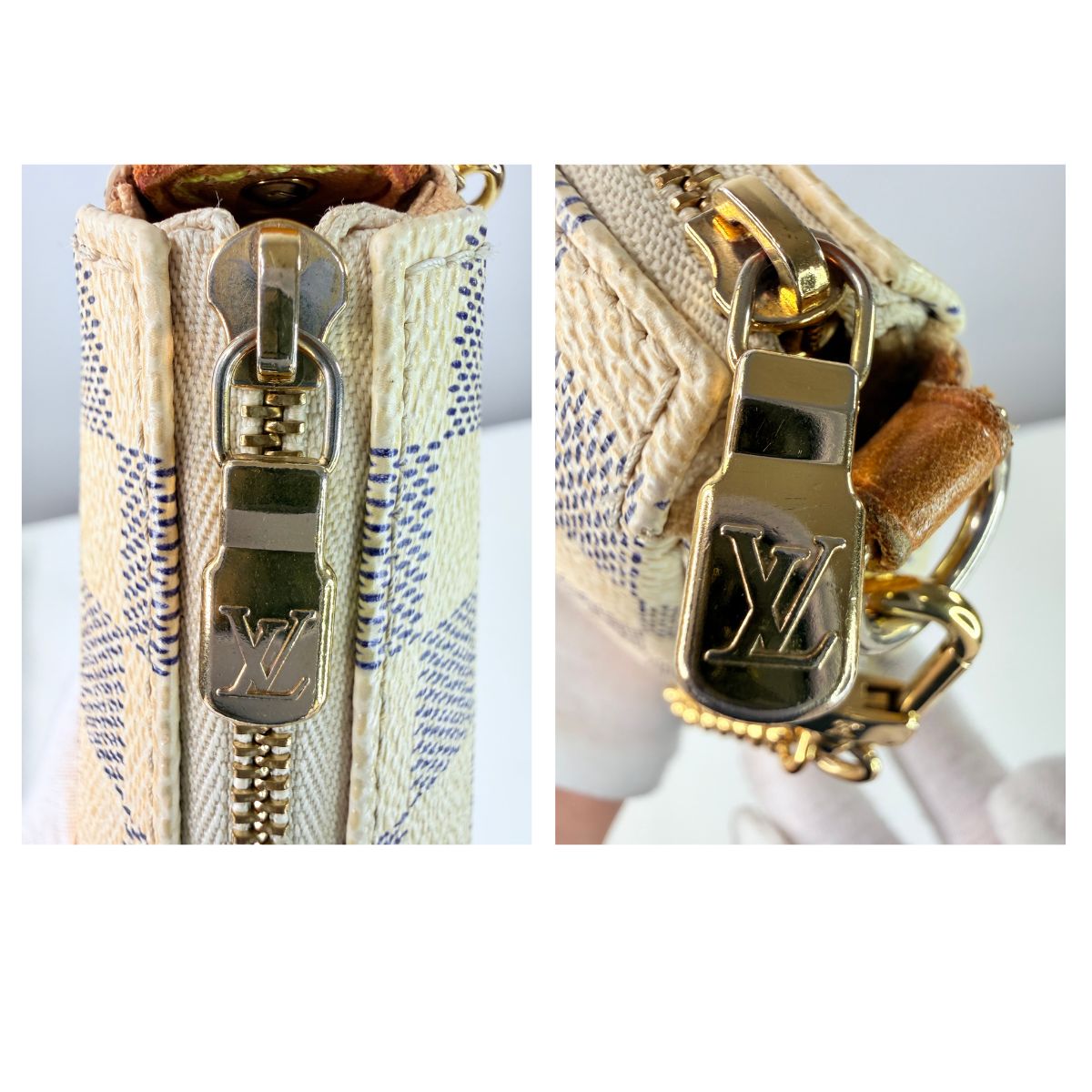 Louis Vuitton Damier Azur Eva Shoulder Bag with Strap