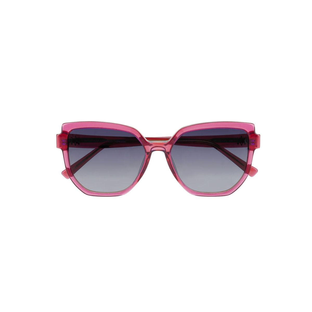 William Morris London SU10086 Plum Transparent Acetate Oversized Sunglasses